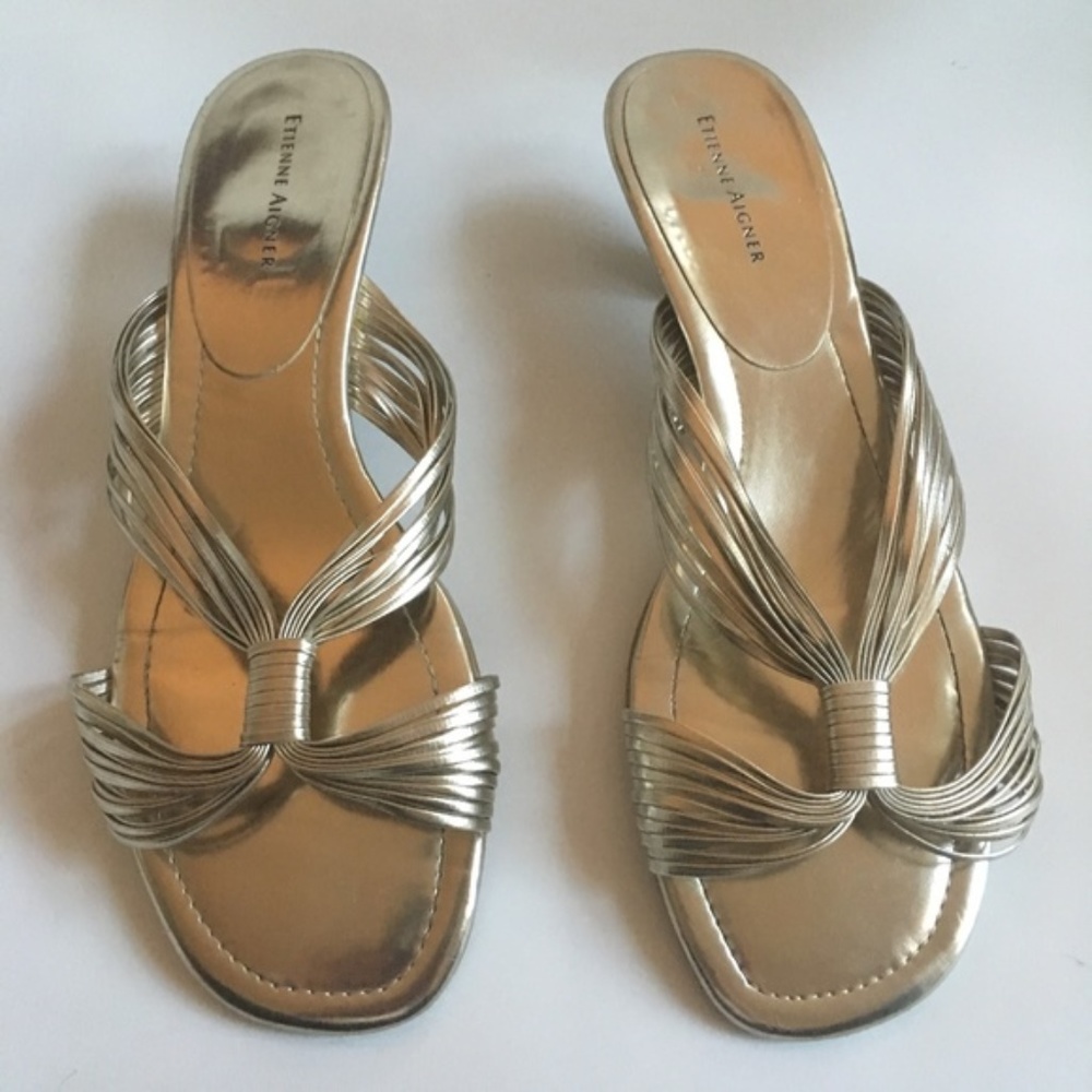 Etienne Aignor silver sandals size 8.5